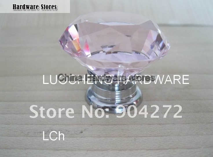 20PCS/LOT 40MM PINK CUT CRYSTAL KNOBS ON A CHROME ZINC BASE 20PCS/LOT 40MM PINK CUT CRYSTAL KNOBS ON A CHROME ZINC BASE