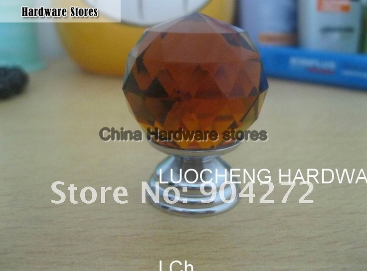 20PCS/LOT DARK AMBER CUT CRYSTAL CABINET KNOB ON CHROME BRASS BASE 20PCS/LOT DARK AMBER CUT CRYSTAL CABINET KNOB ON CHROME BRASS BASE