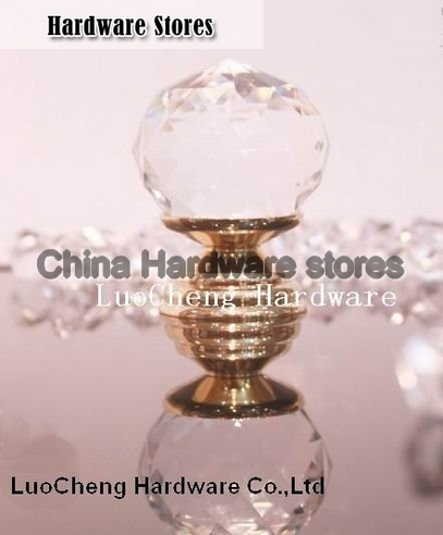 20PCS/LOT DHL CLEAR CUT CRYSTAL CABINET KNOB WITH K-GOLD FINISH BRASS BASE 20PCS/LOT DHL CLEAR CUT CRYSTAL CABINET KNOB WITH K-GOLD FINISH BRASS BASE