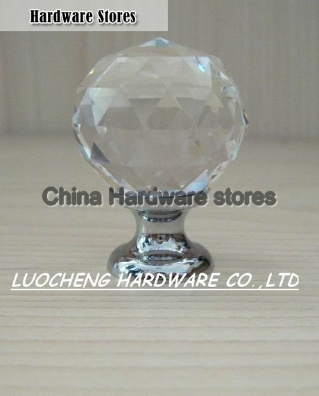 20PCS/LOT II CUT CLEAR CRYSTAL KNOB ON A CHROME BRASS BASE 20PCS/LOT II CUT CLEAR CRYSTAL KNOB ON A CHROME BRASS BASE
