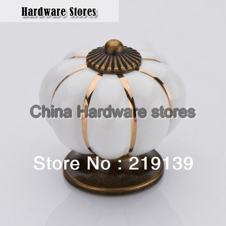 2x40mm Colorful Pumpkin Porcelain Cabinet Ceramic Knob Drawer Pull Handle Kitchen Door Wardrobe Furniture Hardware