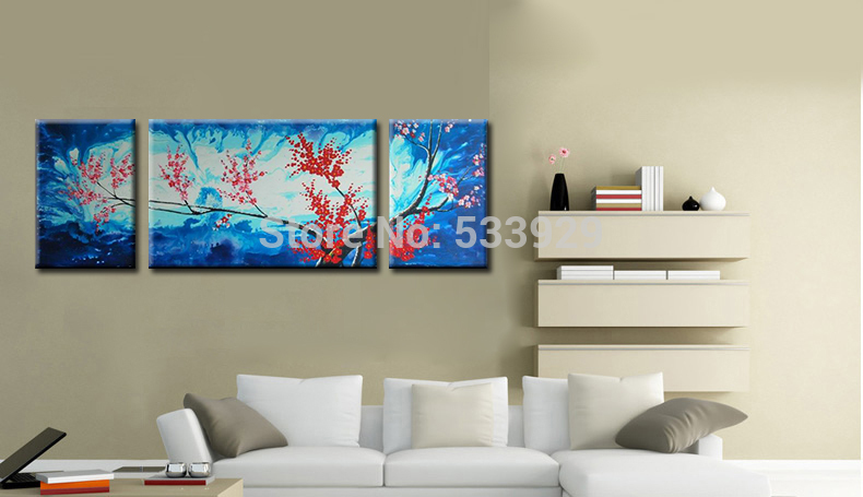3pcs abstract hand painted home wall decor art oil painting on canvas for living room