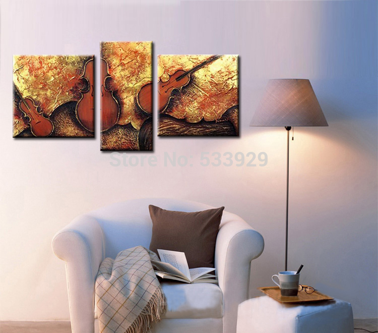 3pcs abstract hand painted home wall decor art oil painting on canvas for living room