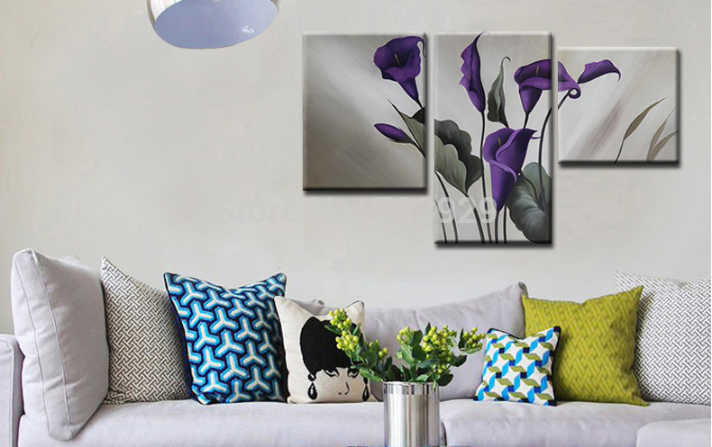 3pcs abstract hand painted home wall decor art oil painting on canvas for living room