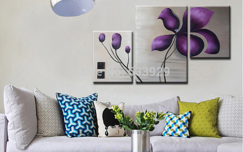 3pcs abstract hand painted home wall decor art oil painting on canvas for living room