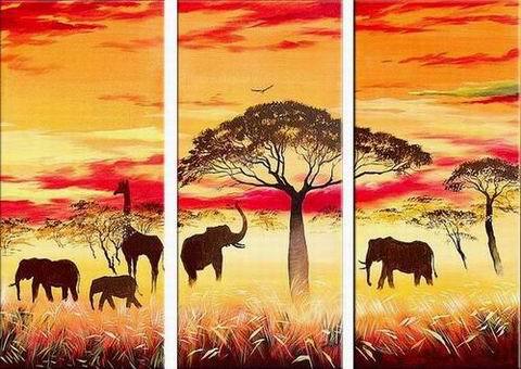 abstract animal hand painted 3 pieces group oil painting on canvas tds-th271 abstract animal hand painted 3 pieces group oil painting on canvas tds-th271