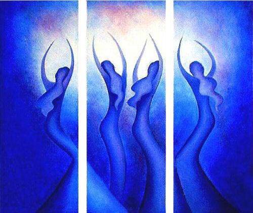 abstract figure hand painted 3 pieces group oil painting on canvas tds-th002 abstract figure hand painted 3 pieces group oil painting on canvas tds-th002