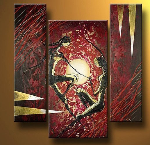 abstract figure hand painted 3 pieces group oil painting on canvas tds-th110 abstract figure hand painted 3 pieces group oil painting on canvas tds-th110
