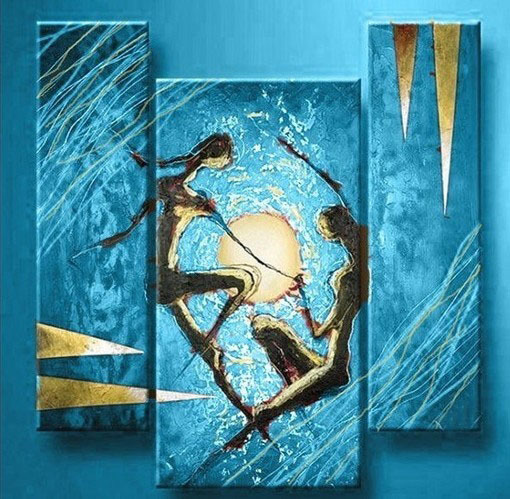 abstract figure hand painted 3 pieces group oil painting on canvas tds-th113 abstract figure hand painted 3 pieces group oil painting on canvas tds-th113