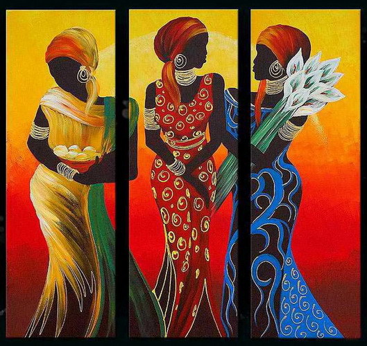 abstract figure hand painted 3 pieces group oil painting on canvas tds-th141 abstract figure hand painted 3 pieces group oil painting on canvas tds-th141