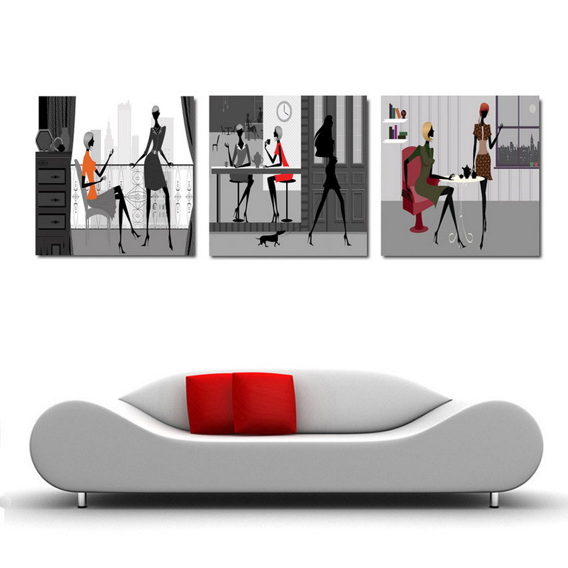 abstract figure hand painted 3 pieces group oil painting on canvas tds-th213 abstract figure hand painted 3 pieces group oil painting on canvas tds-th213