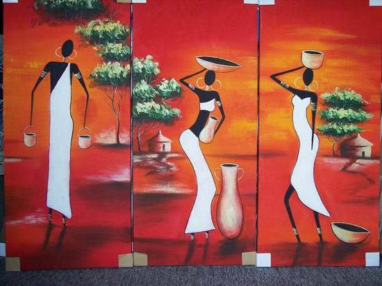 abstract figure hand painted 3 pieces group oil painting on canvas tds-th236 abstract figure hand painted 3 pieces group oil painting on canvas tds-th236