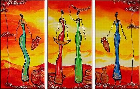 abstract figure hand painted 3 pieces group oil painting on canvas tds-th238 abstract figure hand painted 3 pieces group oil painting on canvas tds-th238