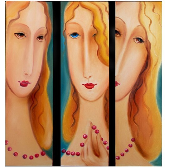 abstract figure hand painted 3 pieces group oil painting on canvas tds-th254 abstract figure hand painted 3 pieces group oil painting on canvas tds-th254