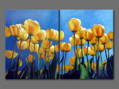 abstract flower hand painted 2 pieces group oil painting on canvas tds-th212 abstract flower hand painted 2 pieces group oil painting on canvas tds-th212