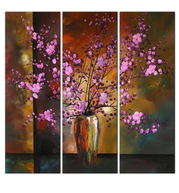 abstract flower hand painted 3 pieces group oil painting on canvas tds-th007 abstract flower hand painted 3 pieces group oil painting on canvas tds-th007