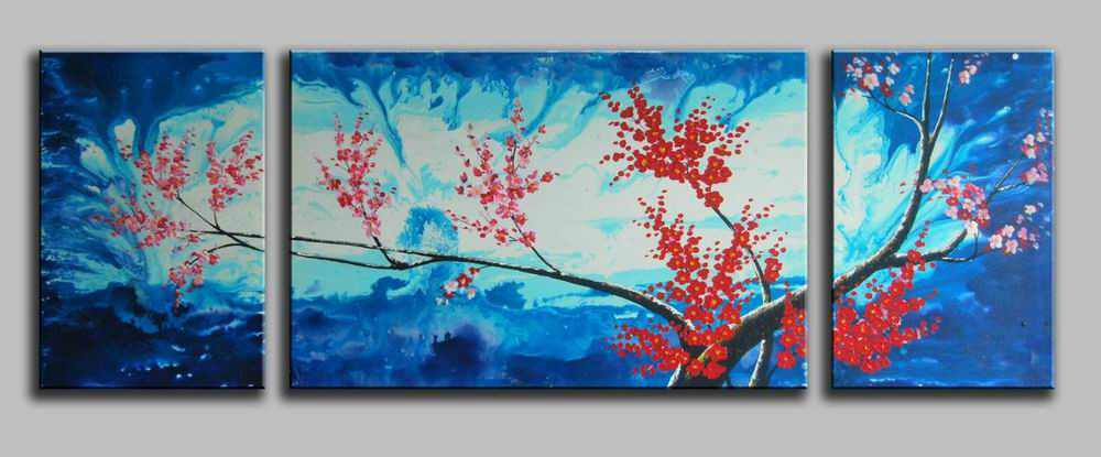abstract flower hand painted 3 pieces group oil painting on canvas tds-th009 abstract flower hand painted 3 pieces group oil painting on canvas tds-th009