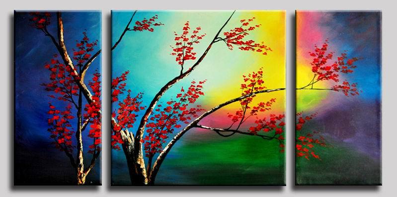 abstract flower hand painted 3 pieces group oil painting on canvas tds-th012 abstract flower hand painted 3 pieces group oil painting on canvas tds-th012