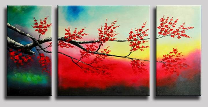 abstract flower hand painted 3 pieces group oil painting on canvas tds-th014 abstract flower hand painted 3 pieces group oil painting on canvas tds-th014