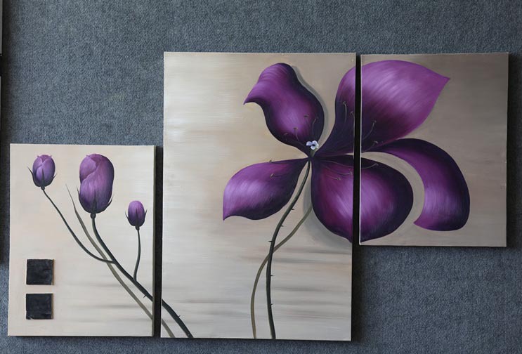 abstract flower hand painted 3 pieces group oil painting on canvas tds-th026 abstract flower hand painted 3 pieces group oil painting on canvas tds-th026