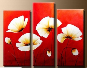 abstract flower hand painted 3 pieces group oil painting on canvas tds-th058 abstract flower hand painted 3 pieces group oil painting on canvas tds-th058
