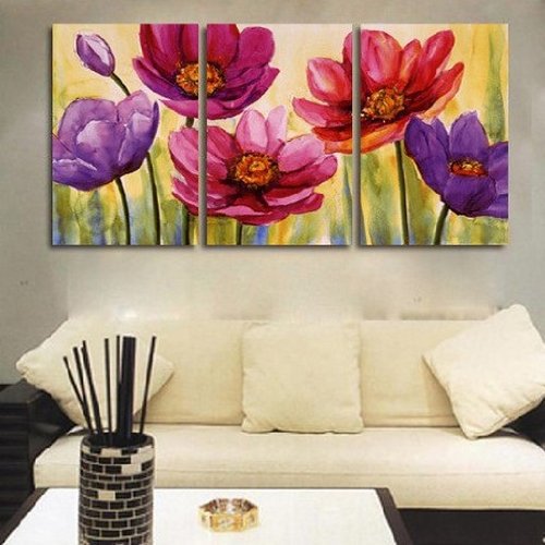 abstract flower hand painted 3 pieces group oil painting on canvas tds-th255 abstract flower hand painted 3 pieces group oil painting on canvas tds-th255