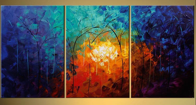 abstract hand painted 3 pieces group oil painting on canvas tds-th105 abstract hand painted 3 pieces group oil painting on canvas tds-th105