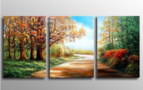 abstract landscape hand painted 3 pieces group oil painting on canvas tds-th129 abstract landscape hand painted 3 pieces group oil painting on canvas tds-th129