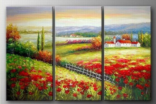 abstract landscape hand painted 3 pieces group oil painting on canvas tds-th150 abstract landscape hand painted 3 pieces group oil painting on canvas tds-th150