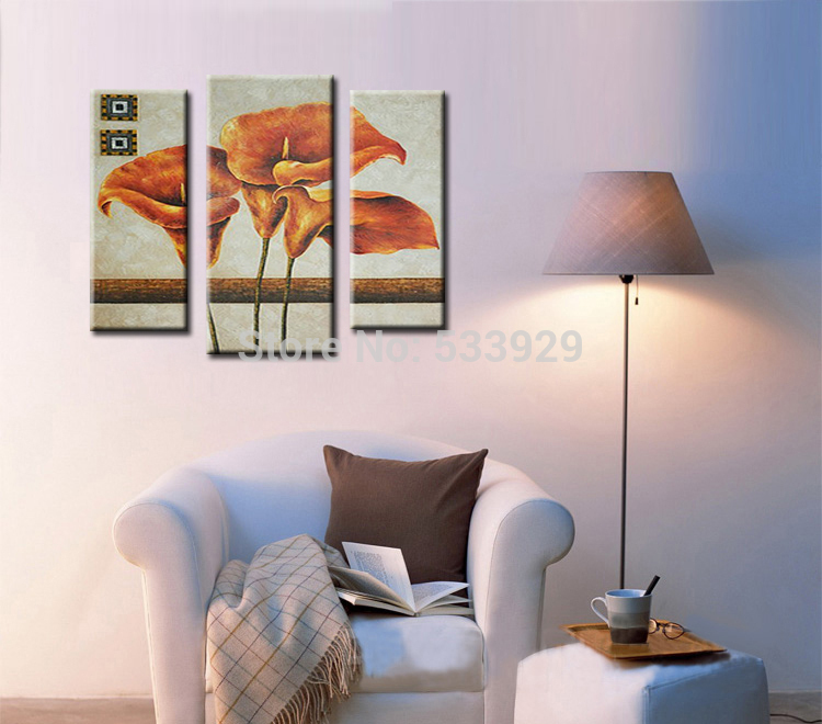 sell 3pcs abstract art flower for home decorhand painted oil painting on canvas for living room sell 3pcs abstract art flower for home decorhand painted oil painting on canvas for living room