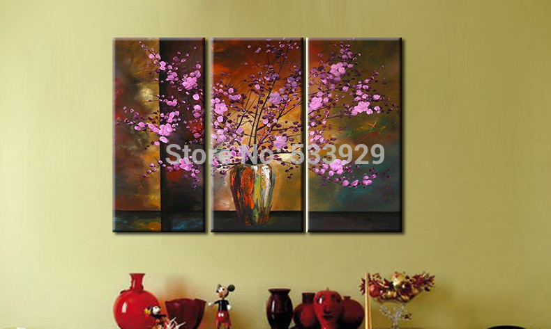sell 3pcs abstract hand painted flower home wall decor art oil painting on canvas for living room sell 3pcs abstract hand painted flower home wall decor art oil painting on canvas for living room
