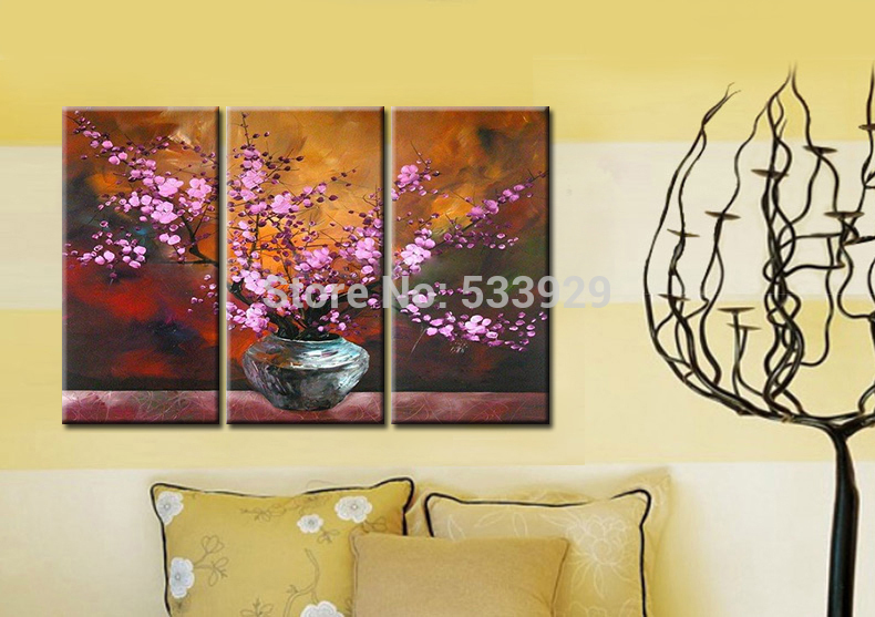 sell 3pcs abstract hand painted flower home wall decor art oil painting on canvas for living room sell 3pcs abstract hand painted flower home wall decor art oil painting on canvas for living room