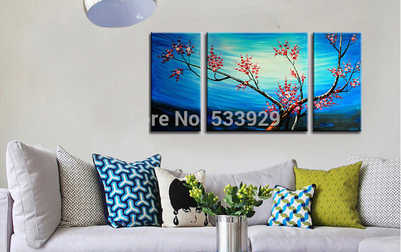 sell 3pcs abstract hand painted flower home wall decor art oil painting on canvas for living room sell 3pcs abstract hand painted flower home wall decor art oil painting on canvas for living room