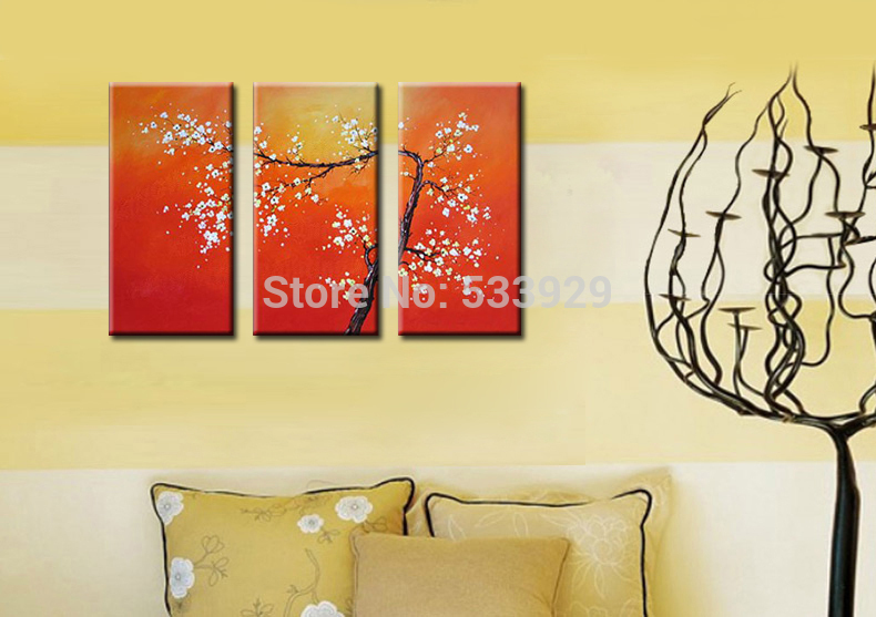 sell 3pcs abstract hand painted home wall decor art oil painting on canvas for living room