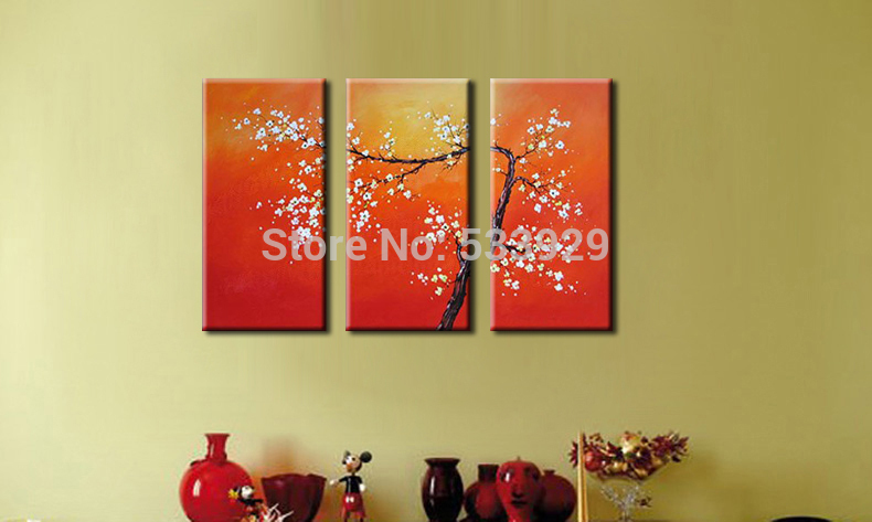 sell 3pcs abstract hand painted home wall decor art oil painting on canvas for living room