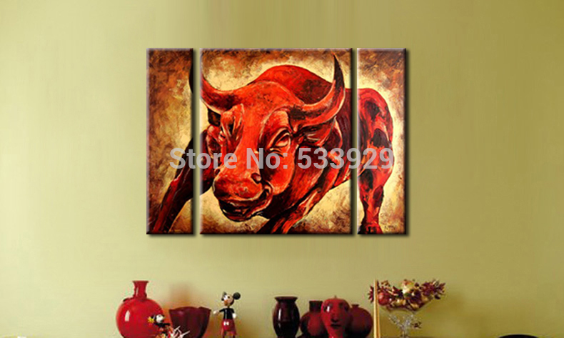 sell 3pcs abstract hand painted home wall decor art oil painting on canvas for living room