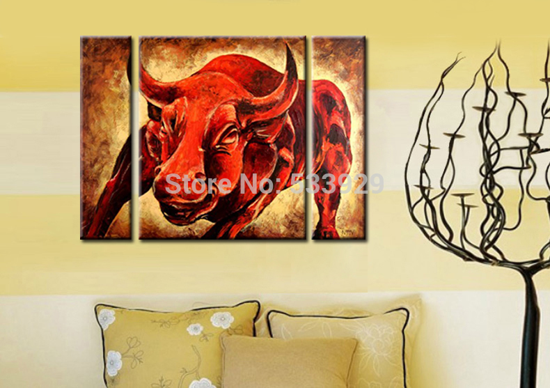 sell 3pcs abstract hand painted home wall decor art oil painting on canvas for living room