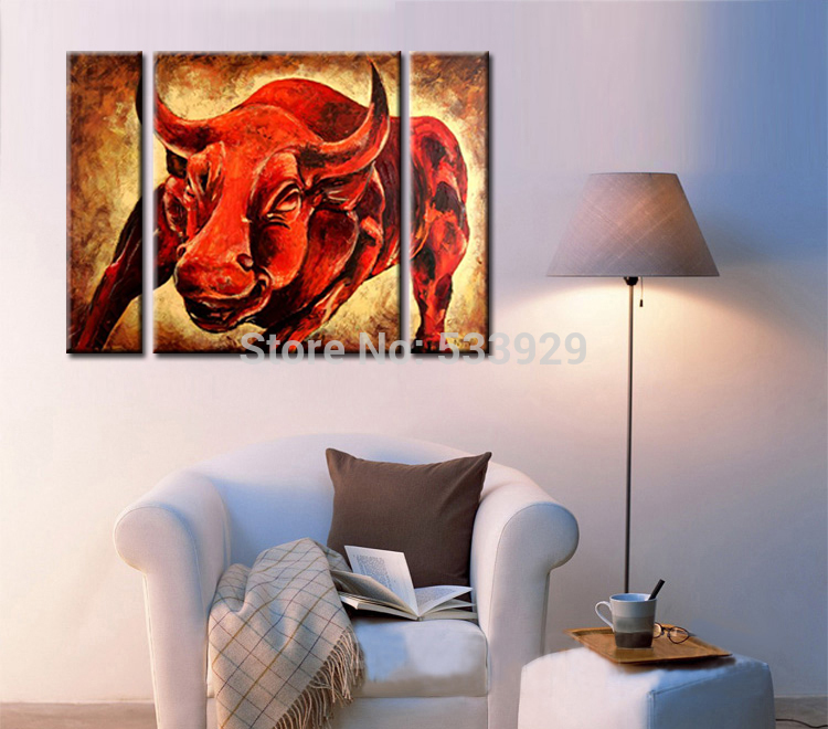 sell 3pcs abstract hand painted home wall decor art oil painting on canvas for living room