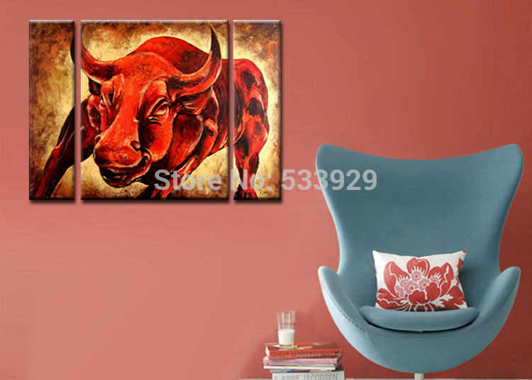 sell 3pcs abstract hand painted home wall decor art oil painting on canvas for living room