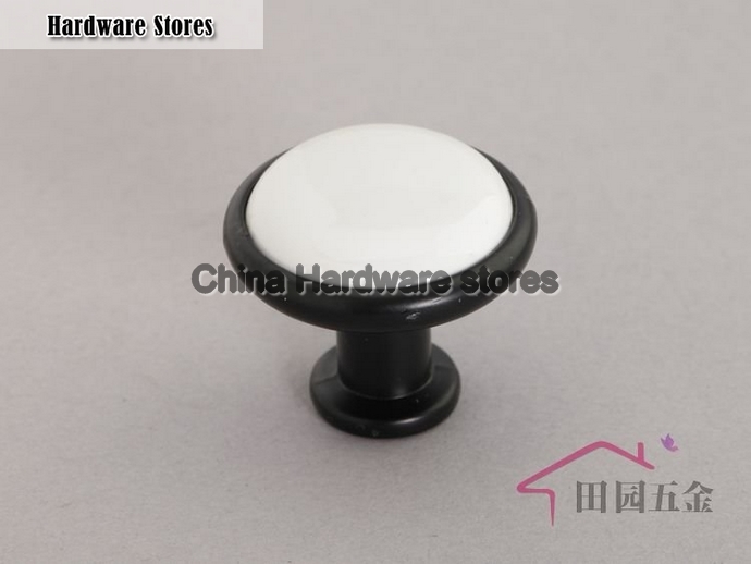 30/pcs Black & White small round Ceramic pull, Drawer knob, Handle Dia 33mm 30/pcs Black & White small round Ceramic pull, Drawer knob, Handle Dia 33mm