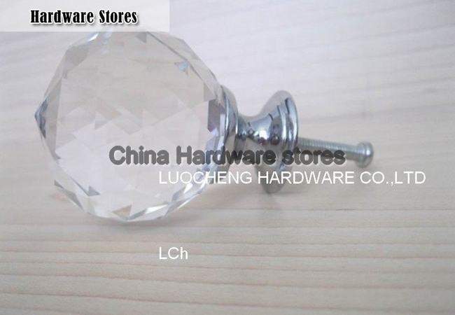 30PCS / LOT DIAMETER 40MM GLASS CUT KNOB ON CHROME ZINC BASE 30PCS / LOT DIAMETER 40MM GLASS CUT KNOB ON CHROME ZINC BASE