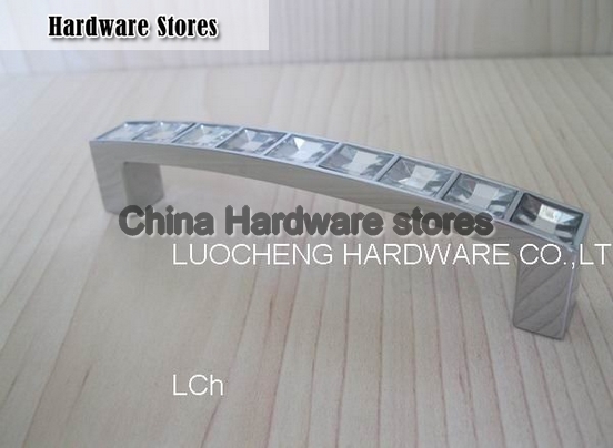 30PCS/ LOT 108 MM CLEAR CRYSTAL HANDLES WITH ALUMINIUM ALLOY CHROME METAL PART 30PCS/ LOT 108 MM CLEAR CRYSTAL HANDLES WITH ALUMINIUM ALLOY CHROME METAL PART