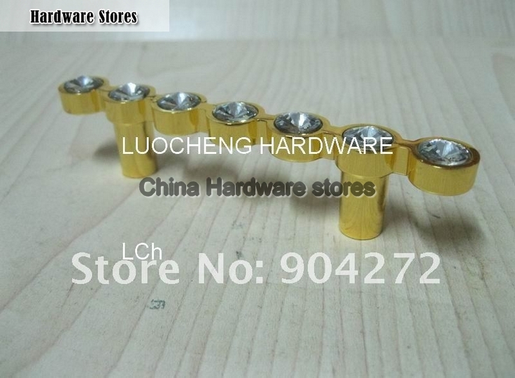 30PCS/ LOT 110 MM CLEAR CRYSTAL HANDLE WITH ALUMINIUM ALLOY GOLD METAL PART 30PCS/ LOT 110 MM CLEAR CRYSTAL HANDLE WITH ALUMINIUM ALLOY GOLD METAL PART