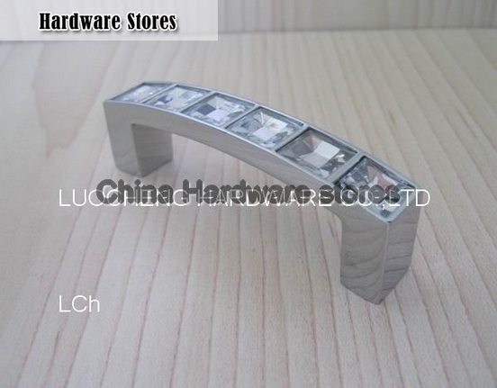 30PCS/ LOT 72 MM CLEAR CRYSTAL HANDLES WITH ALUMINIUM ALLOY CHROME METAL PART 30PCS/ LOT 72 MM CLEAR CRYSTAL HANDLES WITH ALUMINIUM ALLOY CHROME METAL PART