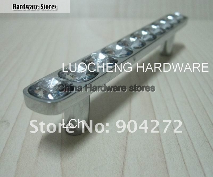 30PCS/ LOT NEWLY-DESIGNED 135 MM CLEAR CRYSTAL HANDLE WITH ALUMINIUM ALLOY CHROME METAL PART 30PCS/ LOT NEWLY-DESIGNED 135 MM CLEAR CRYSTAL HANDLE WITH ALUMINIUM ALLOY CHROME METAL PART