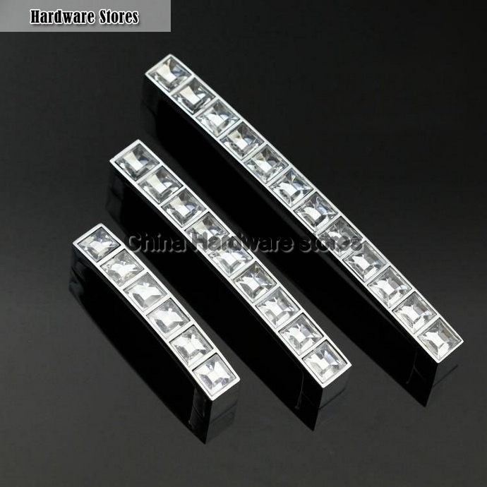 30PCS/LOT K9 Crystal Handle With Zinc Alloy Chrome Metal Part(C.C.:128, Length:140mm) 30PCS/LOT K9 Crystal Handle With Zinc Alloy Chrome Metal Part(C.C.:128, Length:140mm)