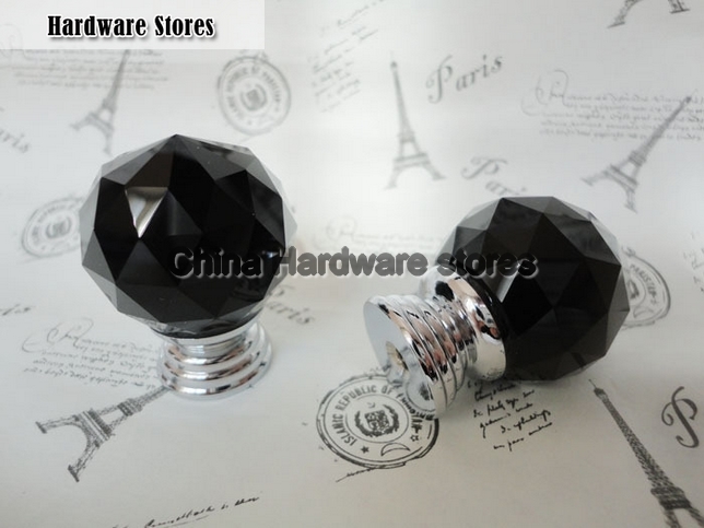 30Pcs Design Fashion K9 Black Crystal Glass Chrome Cabinet Knobs Door Drawer Handle New (Diameter: 30MM Color:Black) 30Pcs Design Fashion K9 Black Crystal Glass Chrome Cabinet Knobs Door Drawer Handle New (Diameter: 30MM Color:Black)