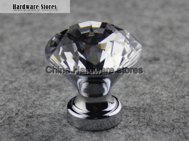 30Pcs Modern Fashion K9 Crystal Glass Chrome Cabinet Knobs Pull Handle New (Diameter: 30MM) 30Pcs Modern Fashion K9 Crystal Glass Chrome Cabinet Knobs Pull Handle New (Diameter: 30MM)