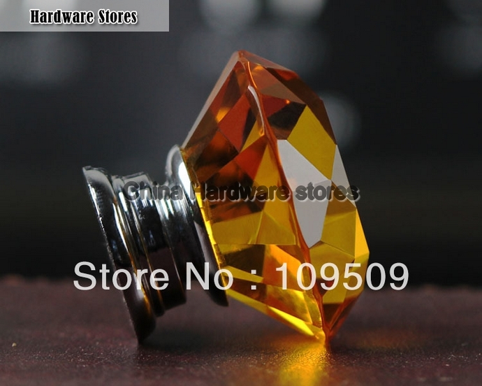 30mm (15pcs/lot) Crystal Diamond Cabinet Knobs or Furniture Handle