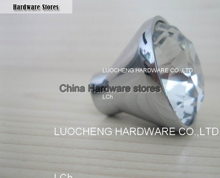 35 PCS/LOT 35MM CLEAR CRYSTAL CABINET KNOB ON A CHROME ZINC BASE 35 PCS/LOT 35MM CLEAR CRYSTAL CABINET KNOB ON A CHROME ZINC BASE
